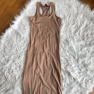 Nude maxi dress